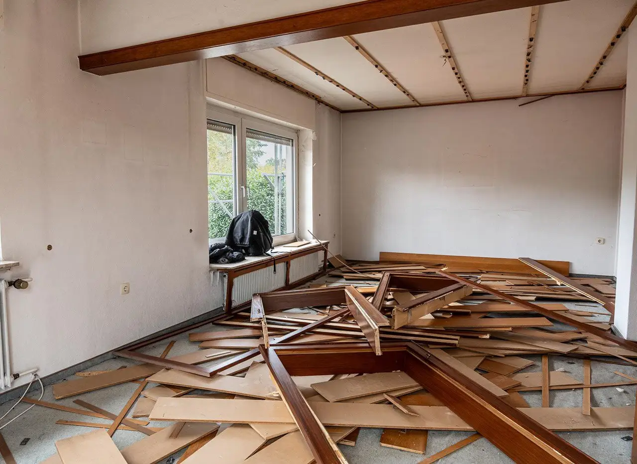 Komplettrückbau im Wohnzimmer